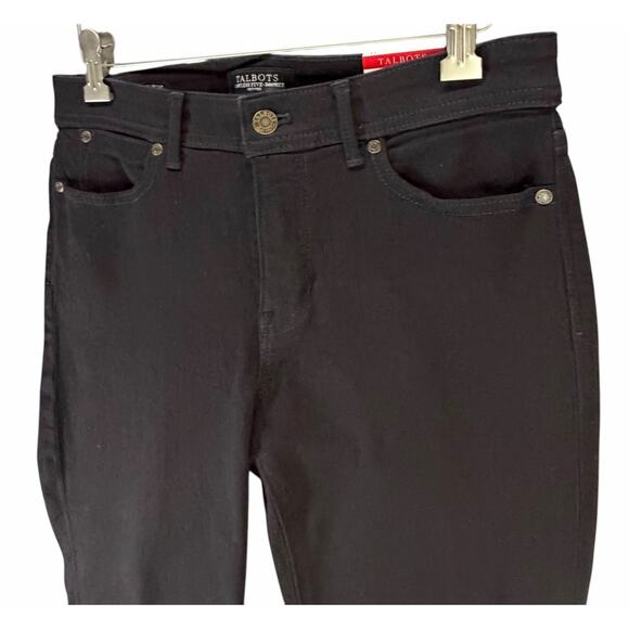 Talbots Barely Boot Jeans Womens 6P Black High Waist Flawless 5 Pocket Denim - Picture 4 of 16